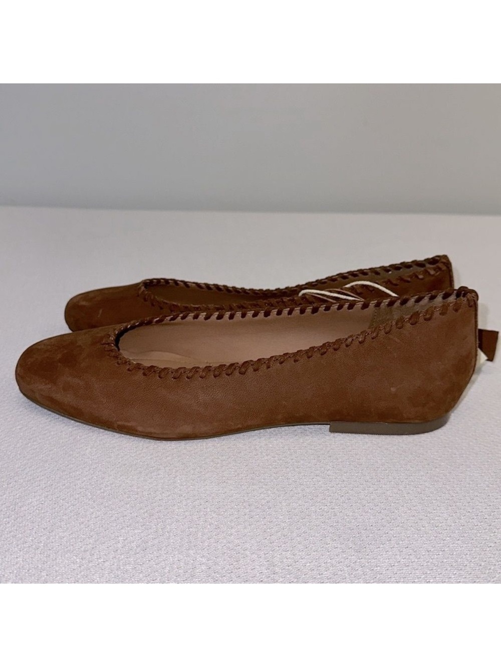 joie 9-9.5-10 Caramel Brown Genuine Leather Ballet Flats